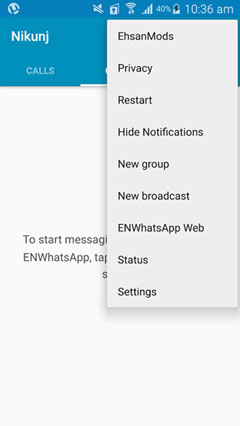 ENWhatsApp 3.6.8 - نصب همزمان دو واتس اپ در یک گوشی اندروید