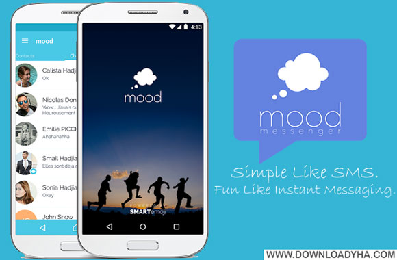 Mood Messenger - SMS & MMS 0.0.35u - برنامه پیام رسان اندروید