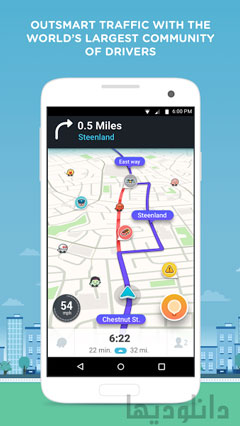 Waze - GPS, Maps & Traffic 4.7.0.902 - اپلیکیشن نقشه های GPS و ترافیک اندروید
